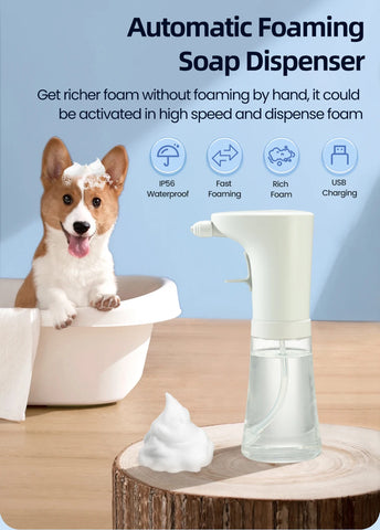 Automatic Soap Dispenser For Cat Pet Smart Bathroom Liquid Soap And Shampoo Making Foam Dispender Dog Shower Accessories