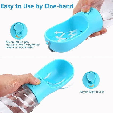 Multifunctional Dog Waterer Bottle 3 In 1 Portable Cat Dog Water Bottle Food Feeder Drinker Poop Dispenser Dog Accessories