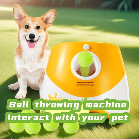 Automatic Dog Ball Shooter Launcher - Interactive Tennis Throwing Toy with Rechargeable USB, Fun Pet Chase & Exercise Machine