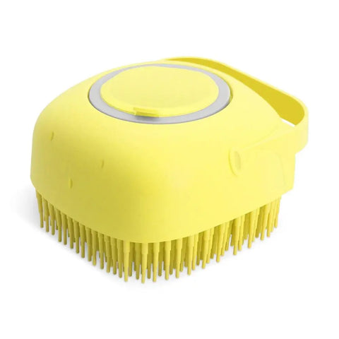 Pet Dog Shampoo Brush 2.7oz 80ml Cat Massage Comb Grooming Scrubber  for Bathing Short Hair Soft Silicone Rubber