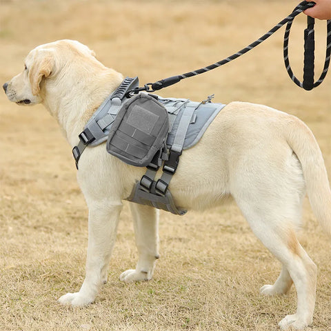 Dog Harness Tactical Vest Outdoor Training Walking Dog Harness Tactical Chest Sling For Medium And Large Dogs