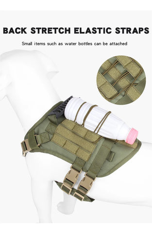 Dog Harness Tactical Vest Outdoor Training Walking Dog Harness Tactical Chest Sling For Medium And Large Dogs