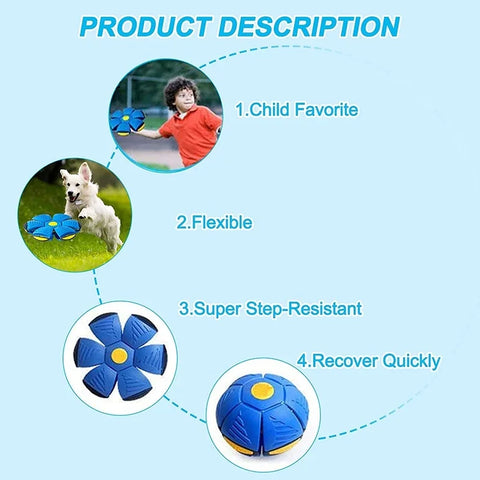 Dog Toys Magic Funny Pet Toy Flying Saucer Outdoor Dog Training Toy Pelota Perro Dogs Accessoires Futurism Saucer Ball