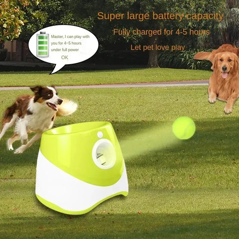 Automatic Dog Ball Shooter Launcher - Interactive Tennis Throwing Toy with Rechargeable USB, Fun Pet Chase & Exercise Machine