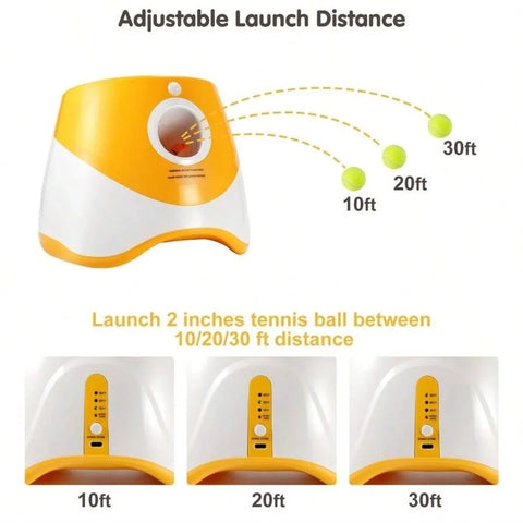 Automatic Dog Ball Shooter Launcher - Interactive Tennis Throwing Toy with Rechargeable USB, Fun Pet Chase & Exercise Machine