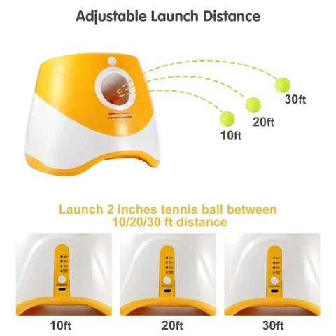 Automatic Dog Ball Shooter Launcher - Interactive Tennis Throwing Toy with Rechargeable USB, Fun Pet Chase & Exercise Machine