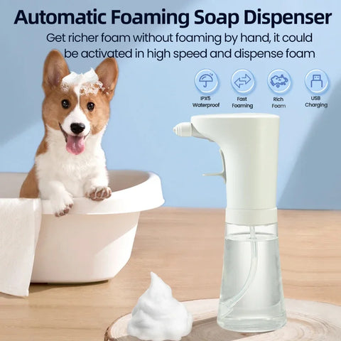 Automatic Soap Dispenser For Cat Pet Smart Bathroom Liquid Soap And Shampoo Making Foam Dispender Dog Shower Accessories