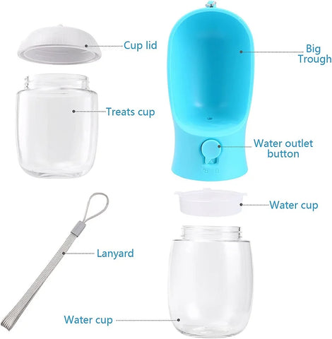 Multifunctional Dog Waterer Bottle 3 In 1 Portable Cat Dog Water Bottle Food Feeder Drinker Poop Dispenser Dog Accessories