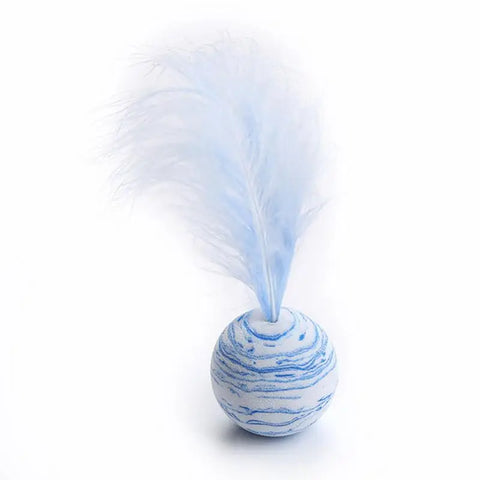 Cat toy Ball Feather Funny Cat Toy Star Ball Plus Feather Foam Ball Throwing Toys Interactive Plush Toys Pet Supplies katten toy