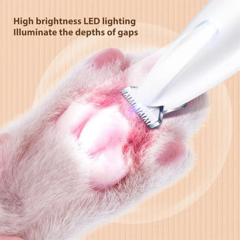 pet Paw Trimmer Electric Cat Dog Trimmer With LED Light Low Noise Pet Trimmer Waterproof For Grooming Paws Eyes Ears Buttock