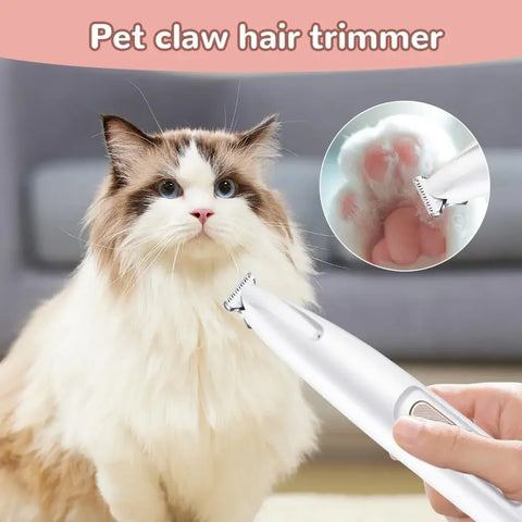 pet Paw Trimmer Electric Cat Dog Trimmer With LED Light Low Noise Pet Trimmer Waterproof For Grooming Paws Eyes Ears Buttock